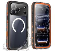 BDIG Funda para iPhone 17 Pro MAX （6.9"）es Resistente al Agua,protección de 360 Grados,Protector de Pantalla Integrado IP68 a Prueba de Golpes Compatible con iPhone 17 Pro MAX,Naranja
