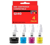 BDink Botella de Tinta Compatible con Canon GI40 GI41 GI43 GI46 GI490 GI50 GI51 GI53 GI55 GI56 GI590 (Pack 4) para Maxify GX1050 GX2050 GX3050 GX4050 Rendimiento 135 ml Negro y 70 ml Color