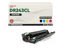 BDink Tambor de Imagen Compatible Brother DR243CL (1 Unidad para Usar en Cualquier Color) para DCP L3510CDW HL L3230CDW HL L3270CDW HL L3280CDW MFC L3710CW Rendimiento 18000 páginas CMYK Universal