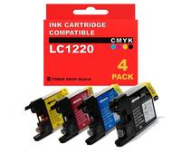 BDink Tinta Compatible con Brother LC1240XL LC1220XL LC1280XL CMYK (Pack 4) para DCP J525W J725DW J925DW MFC J430W J5910DW J625DW Rendimiento 32.6 ml Negro y 16.6 ml Color
