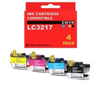 BDink Tinta Compatible con Brother LC3217 CMYK (Pack 4) para MFC J5330DW J5330DW XL J5335DW J5335DWF J5730DW J5830DW J5930DW Rendimiento 15 ml Negro y 10 ml Color
