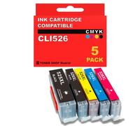 BDink Tinta Compatible con Canon CLI526 4540B001 4541B001 4544B001 4542B001 4543B001 (Pack 5) para PIXMA iP4850 iP4900 iP4950 iX6500 Rendimiento 9 ml por Cartucho