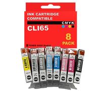 BDink Tinta Compatible con Canon CLI65 4215C001 4216C001 4219C001 4222C001 4217C001 4220C001 4221C001 4218C001 (Pack 8) para Pixma Pro 200 Rendimiento 12.6 ml por Cartucho