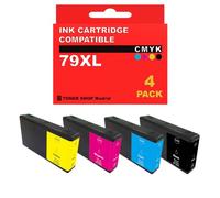 BDink Tinta Compatible con Epson 79XL T7901 T7911 T7902 T7912 T7903 T7913 T7904 T7914 (Pack 4) CMYK para Workforce Pro WF-4630DWF WF-4640DTWF WF-5110DW WF-5190DW Capacidad Negro 42 ml y Colores 19 ml