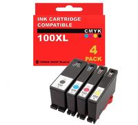 BDink Tinta Compatible con Lexmark 100XL 14N1068E 14N1071E 14N1070E 14N1069E CMYK (Pack 4) para Pro 200 205 700 705 805 905 S300 S600 S602 S605 S608 S815 S816 Rendimiento 19 ml Negro y 12,5 ml Color