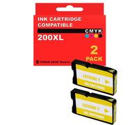 BDink Tinta Compatible con Lexmark 200XL Amarillo 14L0200 (Pack 2) 2 x 32 ml para OfficeEdge Pro 4000 4000C 5500 5500T Cartuchos de Tinta Compatibles