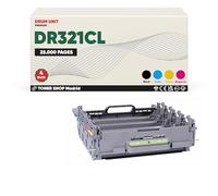 BDink Tóner Compatible Brother DR321CL Tambor Imagen (4 Colores) Drum para DCP L8400CDN L8450CDW HL L8250CDN L8350CDW L9200CDWT L9300CDWTT MFC L8650CDW L8850CDW L9550CDWT Rendimiento 25000 páginas