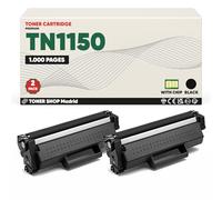 BDink Tóner Compatible Brother TN1150 Negro (Pack 2) con Chip para DCP L1640W L1642W L1642WXL L1660W HL L1240W L1242W L1242WXL Rendimiento 2000 páginas TN-1150