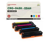 BDink Tóner Compatible Canon 045H 054H 1246C002 1245C002 1243C002 1244C002 CMYK (Pack 4) con Chip para LBP 611Cn 613Cdw 621Cw 623Cdw 645Cx Rendimiento Negro 3.200 Páginas y Color 2.500 Páginas