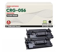 BDink Tóner Compatible Canon 056 3007C002 Negro (Pack 2) con Chip para i-SENSYS LBP 320 325x MF 540 542x 543x Rendimiento 10000 páginas