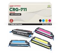 BDink Tóner Compatible Canon 711 CEXV26 1660B002 1659B002 1658B002 1657B002 CMYK (Pack 4) con Chip para LBP 5300 LBP 5360 LBP 5400 MF 8450 MF 9130 Rendimiento Negro 6.000 Páginas y color 6.000 Páginas