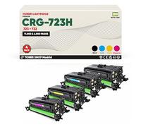 BDink Tóner Compatible Canon 723H 732H 2645B002 2643B002 2642B002 2641B002 CMYK (Pack 4) con Chip para LBP 7750Cdn LBP 7780Cx Rendimiento 11000 páginas y Negro 6000 páginas Color