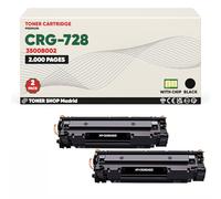 BDink Tóner Compatible Canon 728 725 712 713 726 3500B002 3484B002 1870B002 1871B002 3483B002 Negro (Pack 2) con Chip para Fax L150 L170 L410 LBP 3010 MF4550D MF4570DN MF4580 Rendimiento 2000 páginas