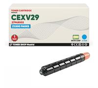 BDink Tóner Compatible Canon CEXV29 2794B002 Cyan con Chip para imageRUNNER Advance C5235 C5235A C5235i C5240 C5240A C5240i C5030i C5035 C5035i C5040 Rendimiento 27000 páginas