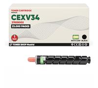 BDink Tóner Compatible Canon CEXV34 3782B002 Negro con Chip para C2020 C2020i C2020L C2025i IR C2030 C2030i C2030L C2050 C2058 C2100 C2100S C2105 C2230i Rendimiento 23000 páginas
