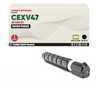 BDink Tóner Compatible Canon CEXV47 8516B002 Negro (Pack 1) con Chip para IR Advance C250i C250iF C255i C255iF C350i C350iF C350P C351iF C355i C355iFC C355P Rendimiento 19000 páginas