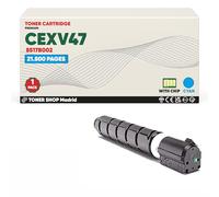 BDink Tóner Compatible Canon CEXV47 8517B002 Cyan (Pack 1) con Chip para IR Advance C250i C250iF C255i C255iF C350i C350iF C350P C351iF C355i C355iFC C355P Rendimiento 21500 páginas