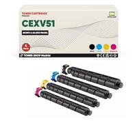 BDink Tóner Compatible Canon CEXV51 0481C002 0482C002 0483C002 0484C002 CMYK (Pack 4) con Chip para C5500 ES C5500 C5500 Series C5535 C5560i Rendimiento Negro 69.000 Páginas y Color 60.000 Páginas