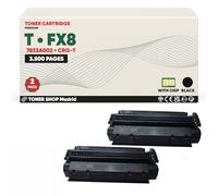 BDink Tóner Compatible Canon TFX8 Negro Reemplaza 7833A002/CRG-T (Pack 2) con Chip para FAX L380 FAX L380S FAX L390 FAX L400 FAX LC510 IMAGECLASS D320 D340 PCD320 340 420 Rendimiento 3500 páginas