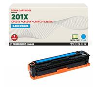 BDink Tóner Compatible con HP 201X 201A 203X 203A Cyan con Chip para Color LaserJet Pro M252dw M252n M254dw M254nw M274n M277dw M277n M280nw M281fdn M281fdw Rendimiento 2500 páginas