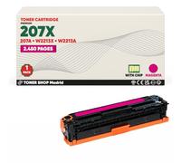 BDink Tóner Compatible con HP 207X 207A W2213X W2213A Magenta con Chip para Color LaserJet Pro M255dw M255nw MFP M282nw M283cdw M283fdn M283fdw Rendimiento 2450 páginas