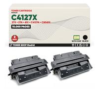 BDink Tóner Compatible con HP 27X 27A 61X C4127X C4127A C8061X Negro (Pack 2) con Chip para LaserJet 4000 4000N 4000SE 4000T 4000TN 4050 4050DN 4050N 4100 4100N 4100TN Rendimiento 10000 páginas