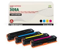 BDink Tóner Compatible con HP 304A 305A 305X 312A 312X CMYK (Pack 4) con Chip para Color LaserJet CM2320 CP2025 CP2027 M451DW M451NW M475D M476nw Rendimiento Negro 4400 páginas y Color 2800 páginas