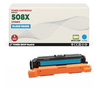 BDink Tóner Compatible con HP 508X CF361X Cyan con Chip para Color LaserJet Enterprise M552dn M553dn M553n M553x LaserJet Enterprise Flow M577c M577dn M577f Rendimiento 10000 páginas