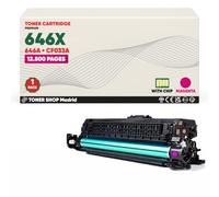 BDink Tóner Compatible con HP 646A CF033A Magenta con Chip para Color LaserJet CM4540 MFP Rendimiento 12500 páginas
