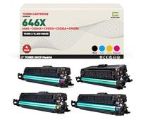 BDink Tóner Compatible con HP 646X 646A CE264X CF031A CF032A CF033A CMYK (Pack 4) con Chip para Color LaserJet CM4540 MFP Rendimiento Negro 17000 páginas y Color 12500 páginas