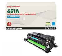 BDink Tóner Compatible con HP 651A 307A 650A CE341A CE741A CE271A Cyan con Chip para Color LaserJet CP5220 CP5225 CP5520 CP5525DN CP5525N M750dn M750n M750xh M775 Rendimiento 16000 páginas
