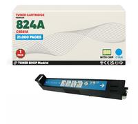 BDink Tóner Compatible con HP 824A CB381A Cyan con Chip para Color LaserJet CM6030 CM6030OF CM6040 CM6040MFP CP6015 CP6015C CP6015DE CP6015DN CP6015N CP6015X CP6015XH Rendimiento 21000 páginas