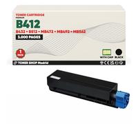 BDink Tóner Compatible con Oki B412 B432 B512 MB472 MB492 MB562 45807102 Negro con Chip para B412DN B432DN B512DN MB472DNW MB492DN MB562DNW Rendimiento 3000 páginas