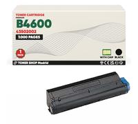 BDink Tóner Compatible con Oki B4600 43502002 Negro con Chip para B4600 B4600N Rendimiento 7000 páginas