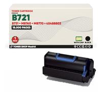 BDink Tóner Compatible con Oki B721 B731 MB760 MB770 45488802 Negro con Chip para B721DN B731DN B731DNW MB760 MB760DN MB770 Rendimiento 18000 páginas Alta Capacidad Sin Tambor