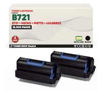BDink Tóner Compatible con Oki B721 B731 MB760 MB770 45488802 Negro (Pack 2) con Chip para B721DN B731DN B731DNW MB760 MB760DN MB770 Rendimiento 36000 páginas Alta Capacidad Sin Tambor
