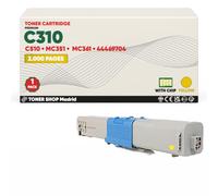 BDink Tóner Compatible con Oki C310 C510 MC351 MC361 44469704 Amarillo con Chip para C300 C310DN C330DN C331DN C510DN C511DN C530DN C531DN Rendimiento 2000 páginas