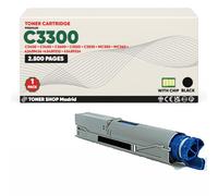 BDink Tóner Compatible con Oki C3300 C3400 C3450 C3600 C3520 C3530 MC350 MC360 Negro con Chip 43459436 43459332 43459324 Rendimiento 2500 páginas