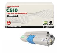 BDink Tóner Compatible con Oki C510 C530 MC561 44469804 Negro con Chip para C510 C510DN C511DN C530 C530DN C531DN MC561DN MC562DN MC562DNW Rendimiento 5000 páginas