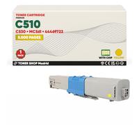 BDink Tóner Compatible con Oki C510 C530 MC561 MC562 44469722 Amarillo con Chip para C510 C510DN C511DN C530 C530DN C531DN MC561DN MC562DN MC562DNW Rendimiento 5000 páginas