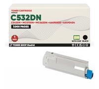 BDink Tóner Compatible con Oki C532DN C542DN MC563DN MC573DN 46490608 46490404 Negro con Chip para C532DN C542DN MC563DN MC573DN Rendimiento 7000 páginas