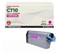 BDink Tóner Compatible con Oki C710 C711 44318606 Magenta con Chip para C711CDTN C711DM C711DN C711DTN C711N C711WT Rendimiento 11500 páginas