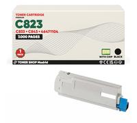 BDink Tóner Compatible con Oki C823 C833 C843 46471104 Negro con Chip para C823DN C823N C833DN C833DT C833N C843DN Rendimiento 7000 páginas