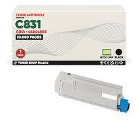 BDink Tóner Compatible con Oki C831 C841 44844508 Negro con Chip para C831CDTN C831DN C831N C841CDTN C841DN C841N Rendimiento 10000 páginas