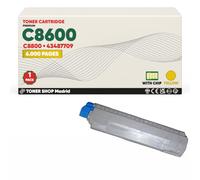 BDink Tóner Compatible con Oki C8600 C8800 43487709 Amarillo con Chip para C8600CDTN C8600DN C8600N C8800CDTN C8800DN C8800HN C8800N Rendimiento 6000 páginas