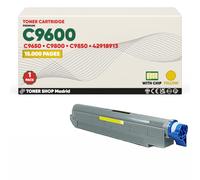 BDink Tóner Compatible con Oki C9600 C9650 C9800 C9850 42918913 Amarillo con Chip para C9600DN C9600HDN C9600HDTN C9600HN C9650DN C9650HDN C9800HDN C9850 MFP Rendimiento 15000 páginas