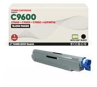 BDink Tóner Compatible con Oki C9600 C9650 C9800 C9850 42918916 Negro con Chip para C9600DN C9600HDN C9600HDTN C9600HN C9650DN C9650HDN C9800HDN C9850 MFP Rendimiento 15000 páginas