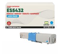 BDink Tóner Compatible con Oki Executive ES5432 ES5442 ES5463 ES5473 46490623 Cyan con Chip para ES5432DN ES5442DN ES5463DN MFP ES5473 MFP Rendimiento 6000 páginas