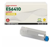 BDink Tóner Compatible con Oki Executive ES6410 44315317 Amarillo con Chip para ES6410 ES6410DN Rendimiento 6000 páginas