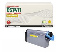 BDink Tóner Compatible con Oki Executive ES7411 ES3032 44318617 Amarillo con Chip para ES3032 ES7411 ES7411wt Rendimiento 11500 páginas